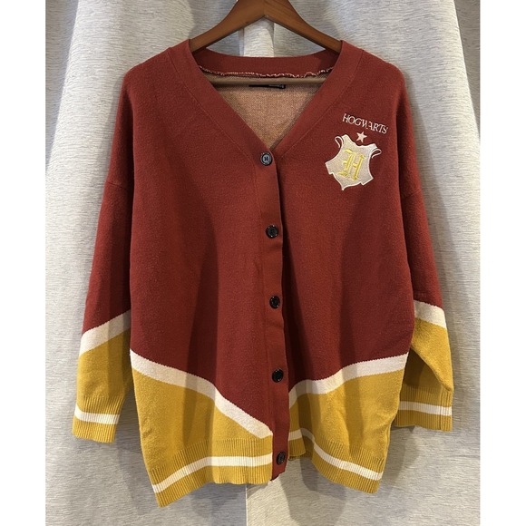 Harry Potter Wizarding World Gryffindor Cardigan Sweater Womens Academia - Picture 1 of 5
